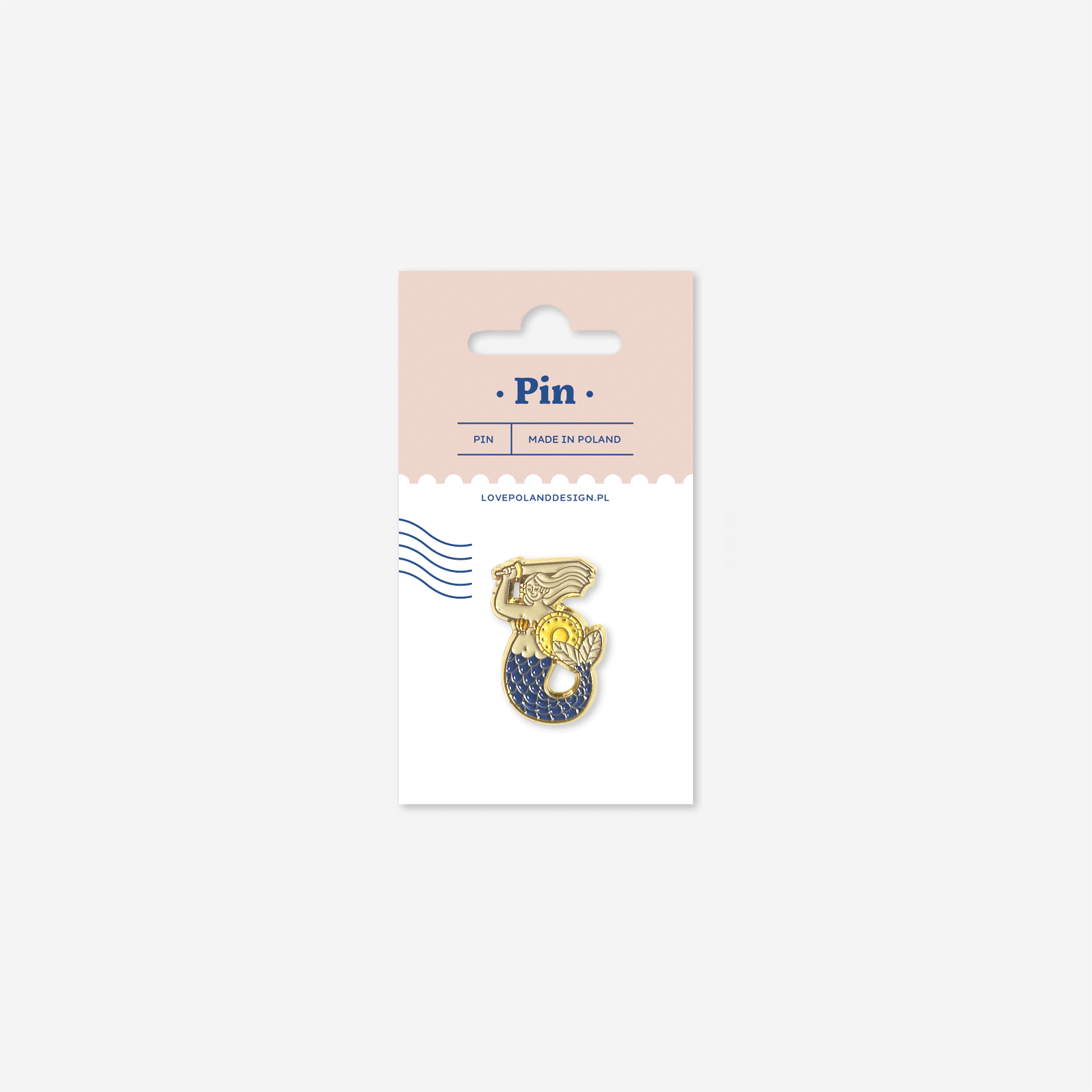 Pin Syrenka Retro Granat