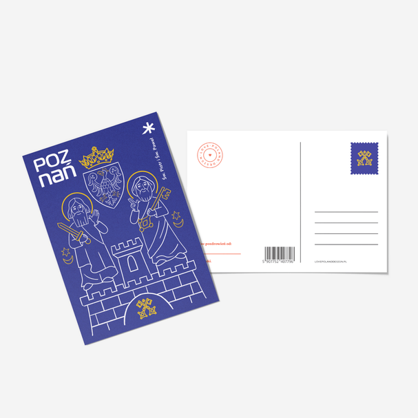 Postcard Poznan coat of arms