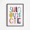 Plakat Świnoujście Napis 50x70