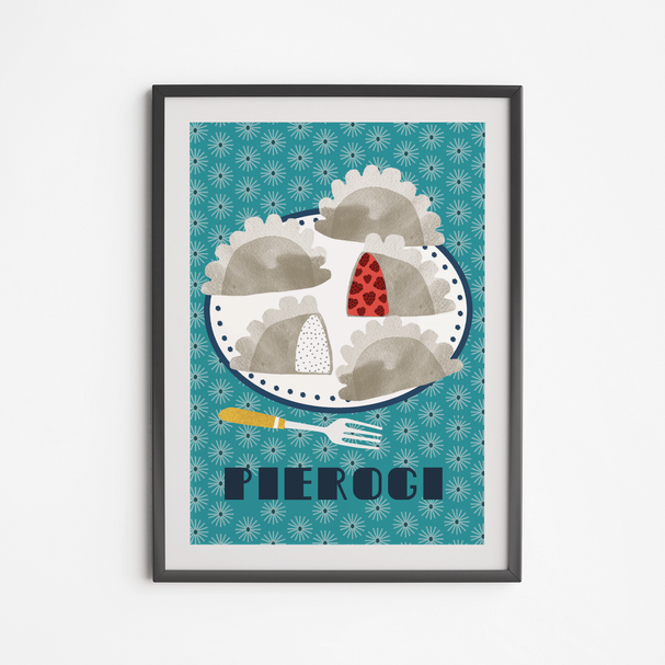 Poster Dumplings on a Plate 50x70