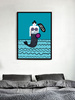 Mermaid Poster Turquoise 50x70
