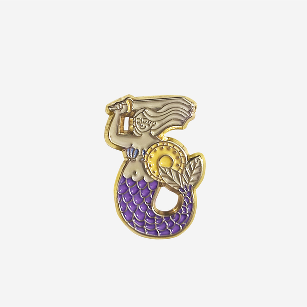 Pin Mermaid Purple