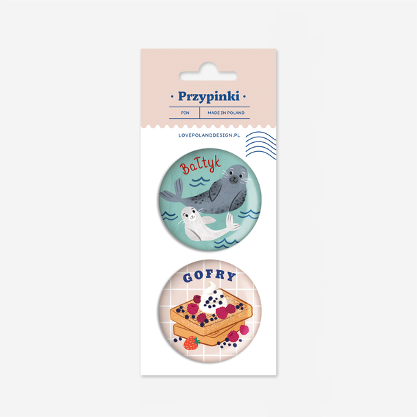 Polish Sea Seals + Waffles Pin Set