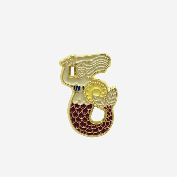 Pin Mermaid Maroon