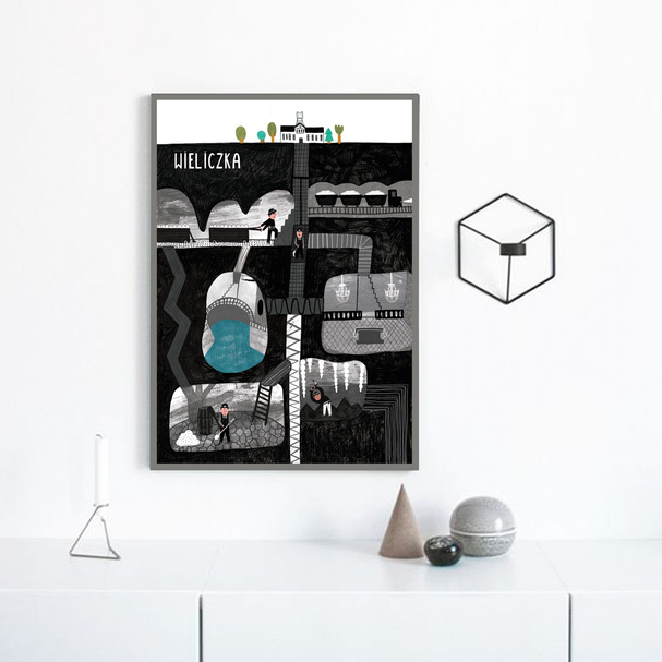 Plakat Wieliczka Kopalnia 40x50