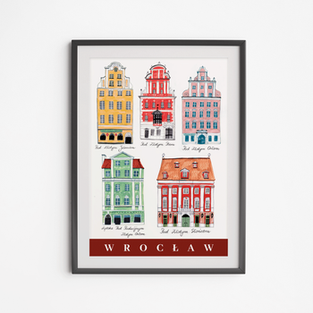 Poster Wroclaw Golden Townhouses 40x50